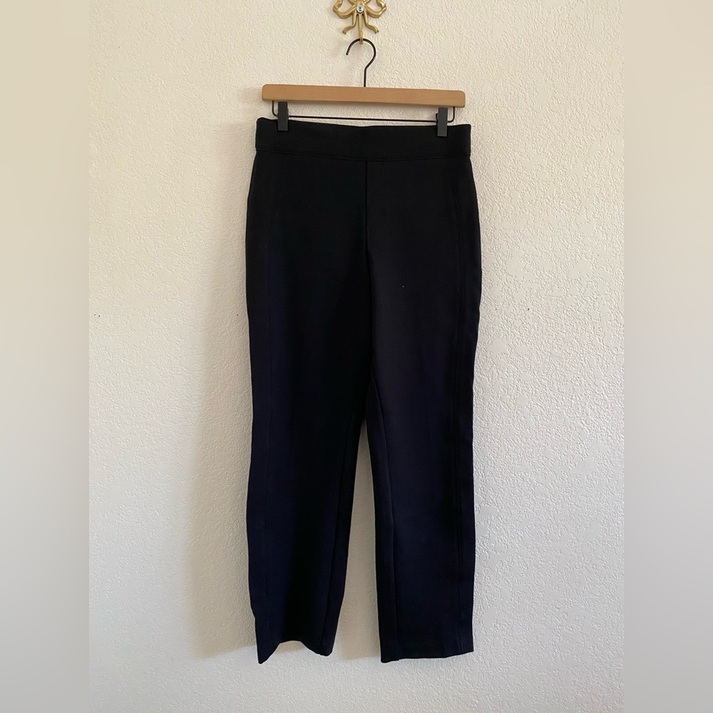 SPANX Smooth PerfectFit Ponte Slim Straight Leg Pants Black 20254R Petite Medium